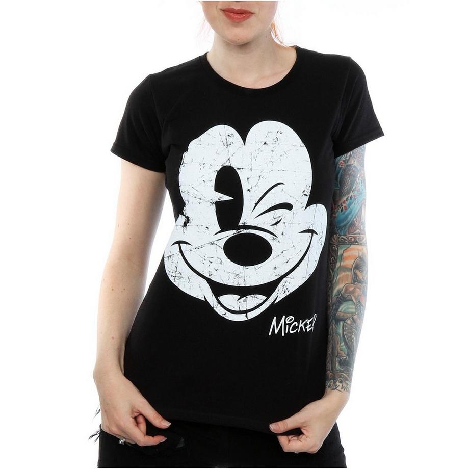 Disney Mickey Mouse Wink Imprimé Graphique T-Shirt  