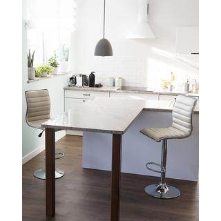 Beliani Set mit 2 Barstühlen aus Stoff Modern LUCERNE  