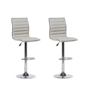 Beliani Lot de 2 tabourets de bar en Polyester Moderne LUCERNE  