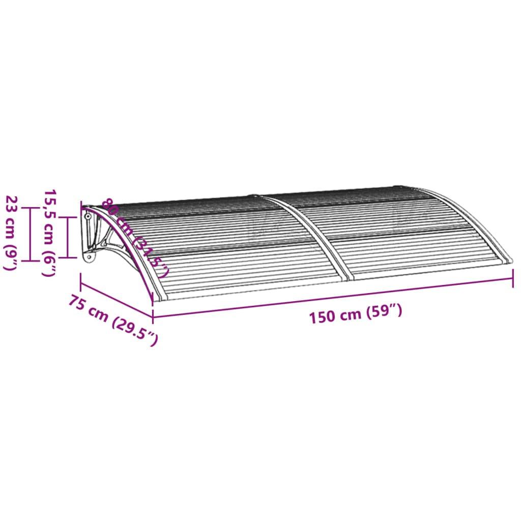 VidaXL Auvent de porte polycarbonate  