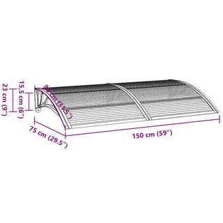 VidaXL Türvordach polycarbonat  