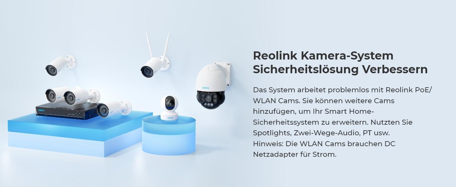 Reolink  Reolink NVS8- 5MB4 Système de sécurité 4 caméras 