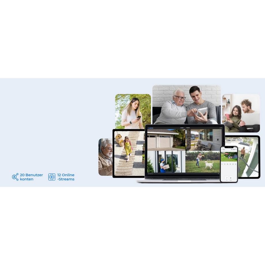 Reolink  Reolink NVS8- sistema di sicurezza 5MB4 4 telecamere 