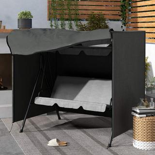 Northio Copertura per altalena Hollywood a 3 posti, Copertura protettiva invernale idrorepellente per altalena da giardino, Telo resistente ai raggi UV, Copertura, Tessuto Oxford 420D antistrappo, 177x114x152 cm Grigio scuro  