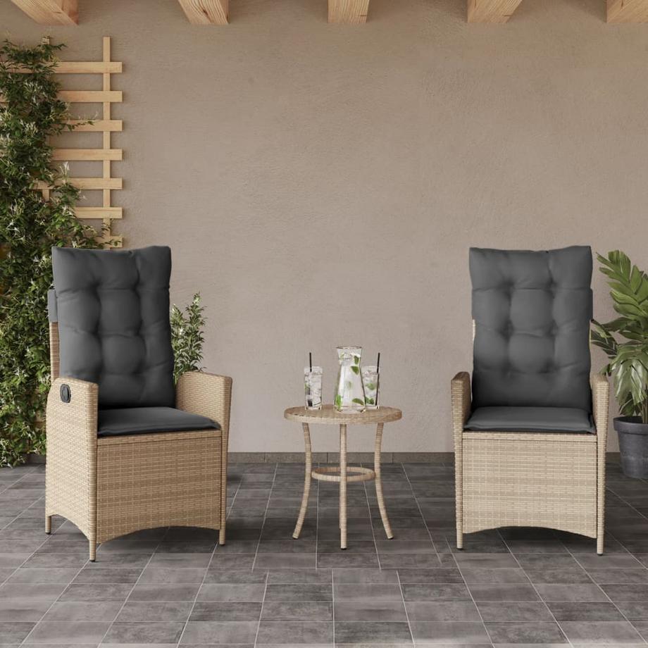 VidaXL Gartensessel verstellbar poly-rattan  