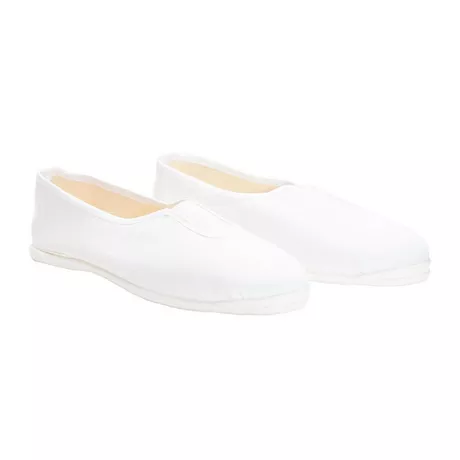 DOMYOS Chaussons gym fille et gar on en tissu blanc acheter en