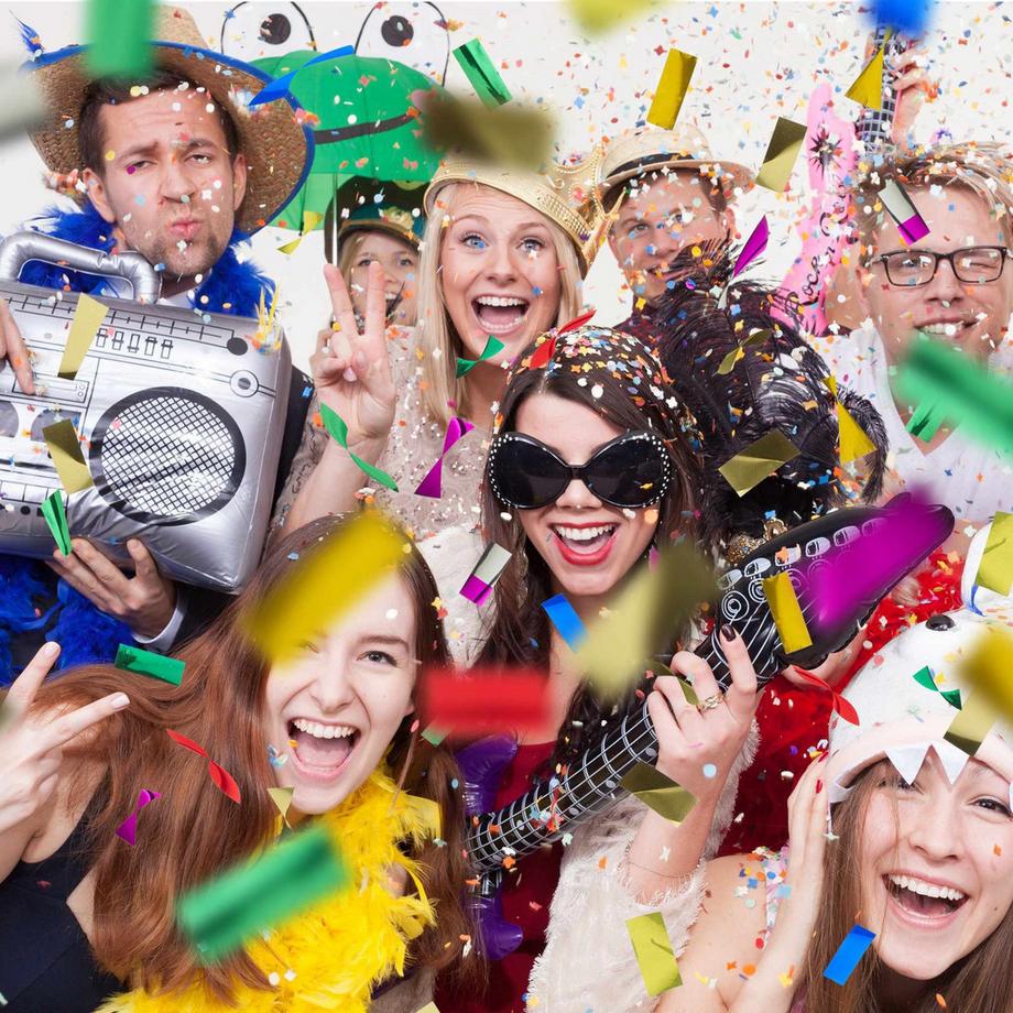 B2X  Konfettikanone 40 cm bunt 