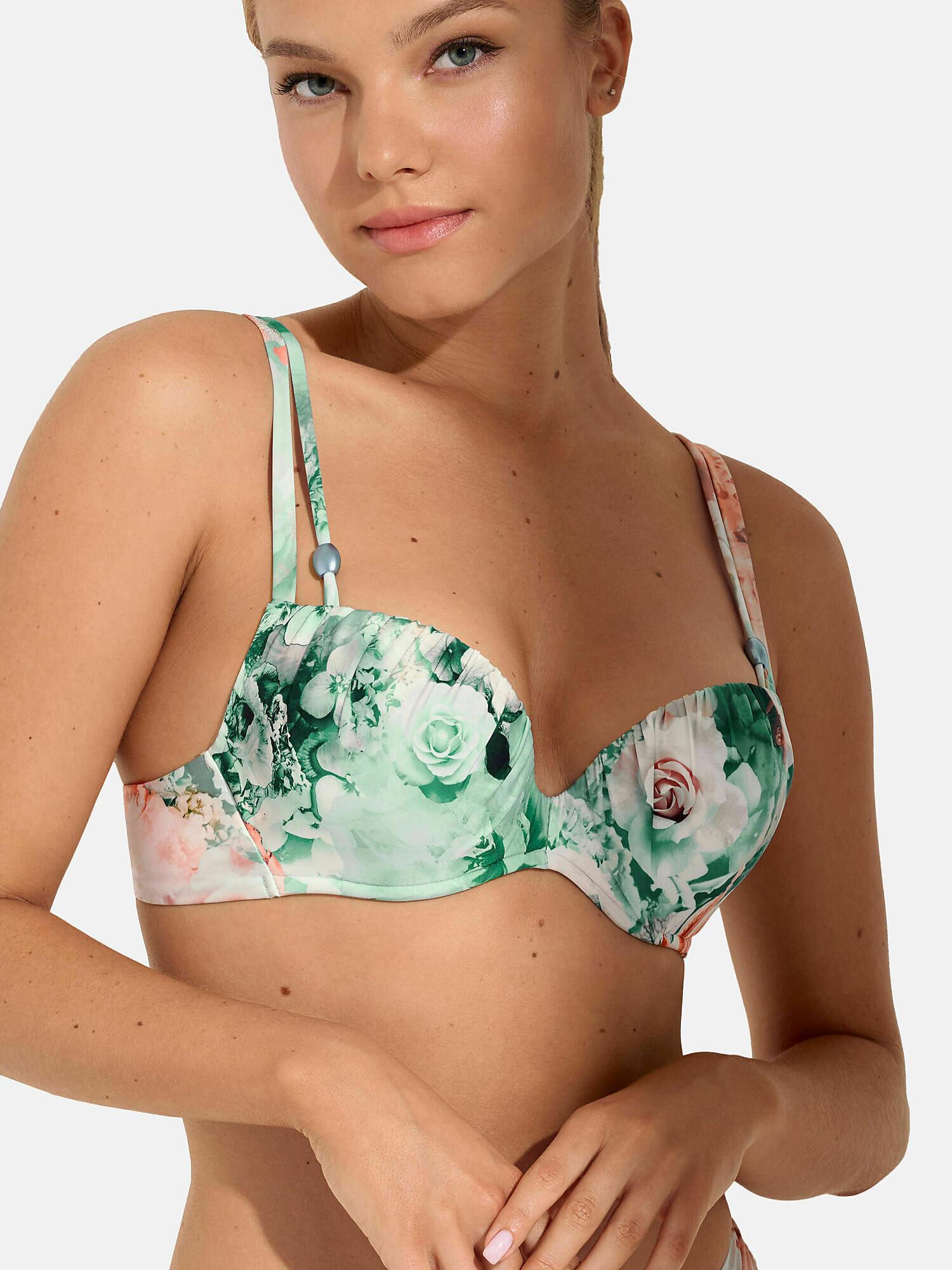 Image of Push-up-badeanzug-oberteil Mit Mehreren Positionen Japan Damen Grün C/42