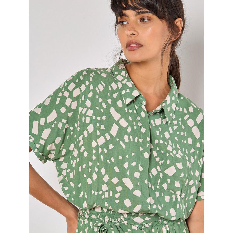 APRICOT Robe midi chemise à carreaux dispersés  