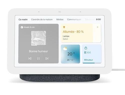 Image of Google Google Nest Hub, 2. Generation, kabelloser Bluetooth- und Wi-Fi-Smart-Lautsprecher mit Connected Display Charcoal