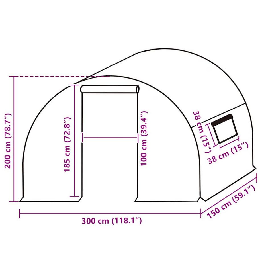 VidaXL telo di ricambio per serra  