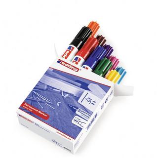 Edding Permanent  Marker 500, 10er Etui assortiert, Strichbreite ca. 2-7 mm  