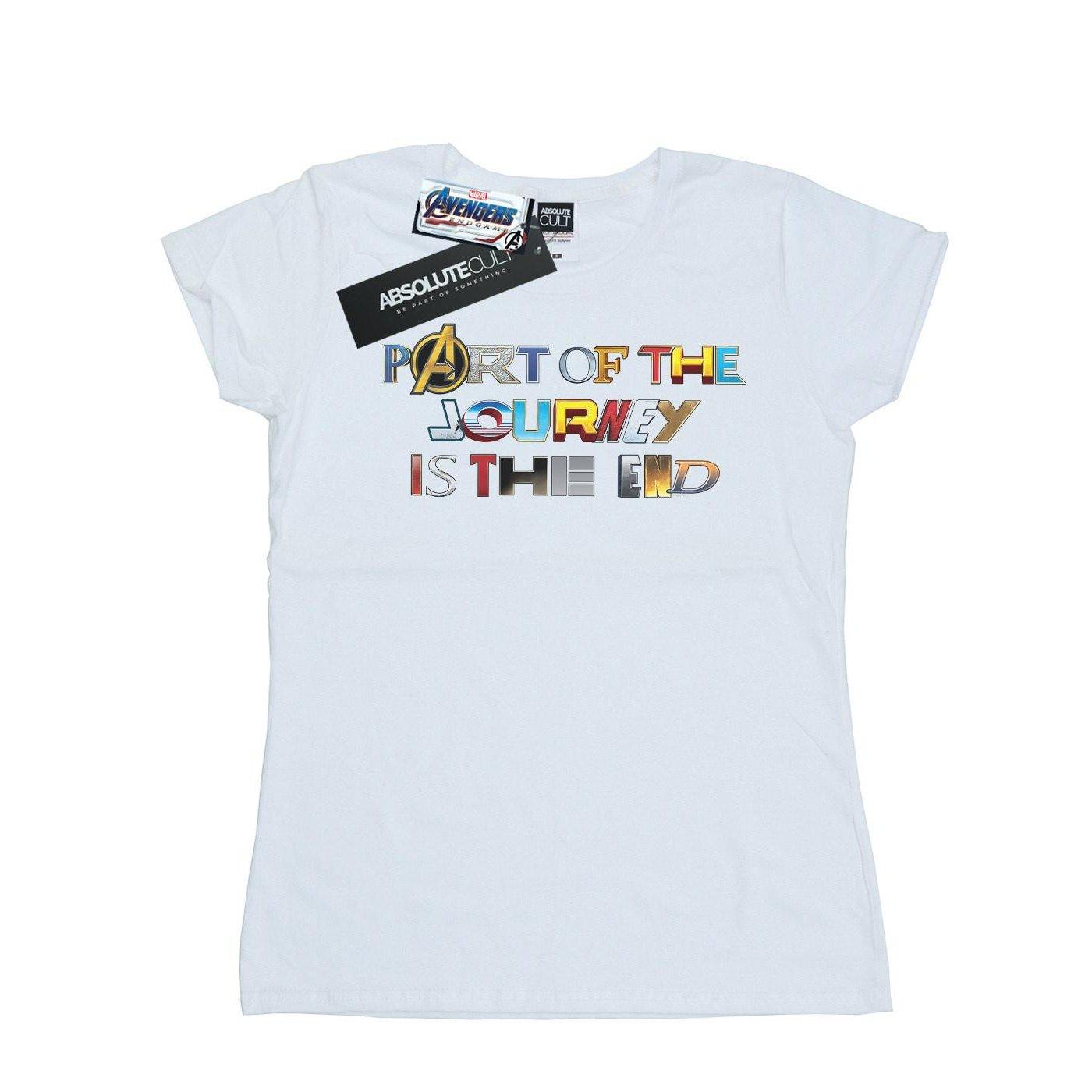 Image of Avengers Endgame Part Of The Journey Tshirt Damen Weiss XL