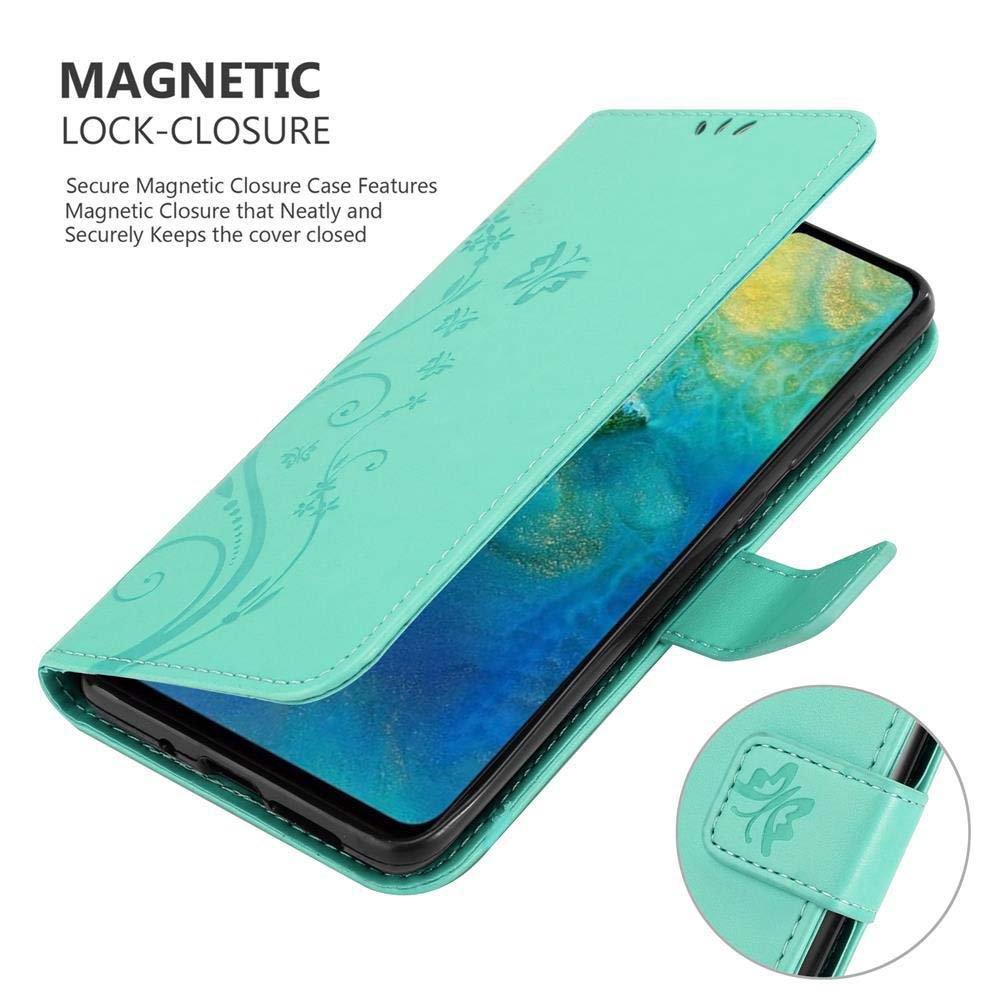 Cadorabo  Hülle für Huawei MATE 20 Blumen Design Magnetverschluss 