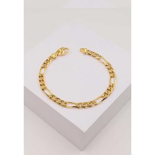 MUAU Schmuck  Bracelet Figaro Gelbgold 750, 22cm, 6mm 