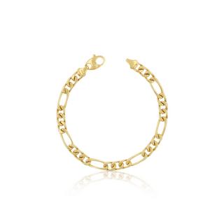 MUAU Schmuck  Bracelet figaro en or jaune 750, 22cm, 6mm 