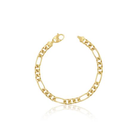 MUAU Schmuck  Bracelet Figaro Gelbgold 750, 22cm, 6mm 