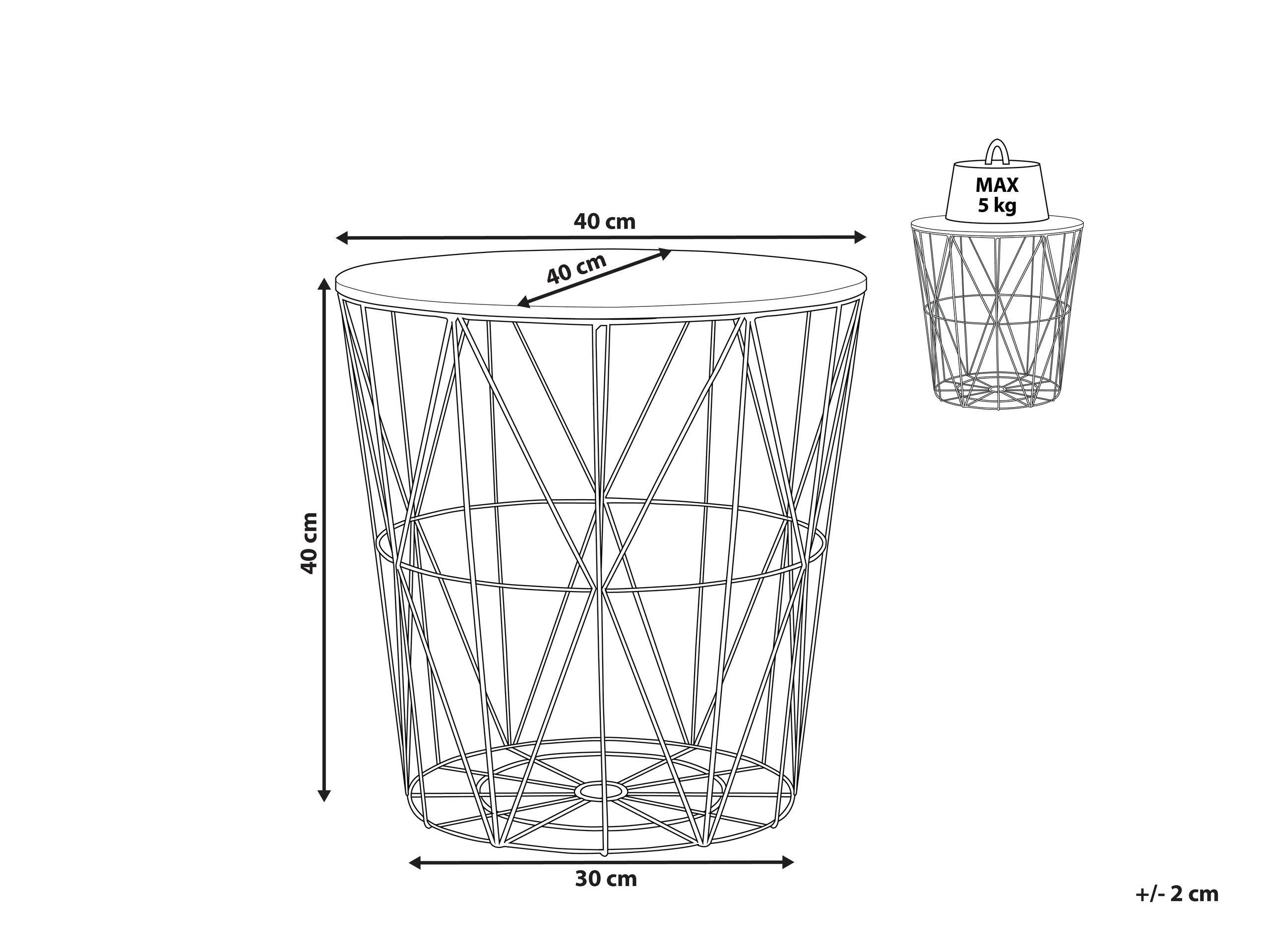 Beliani Table d'appoint en MDF Moderne LANARK  