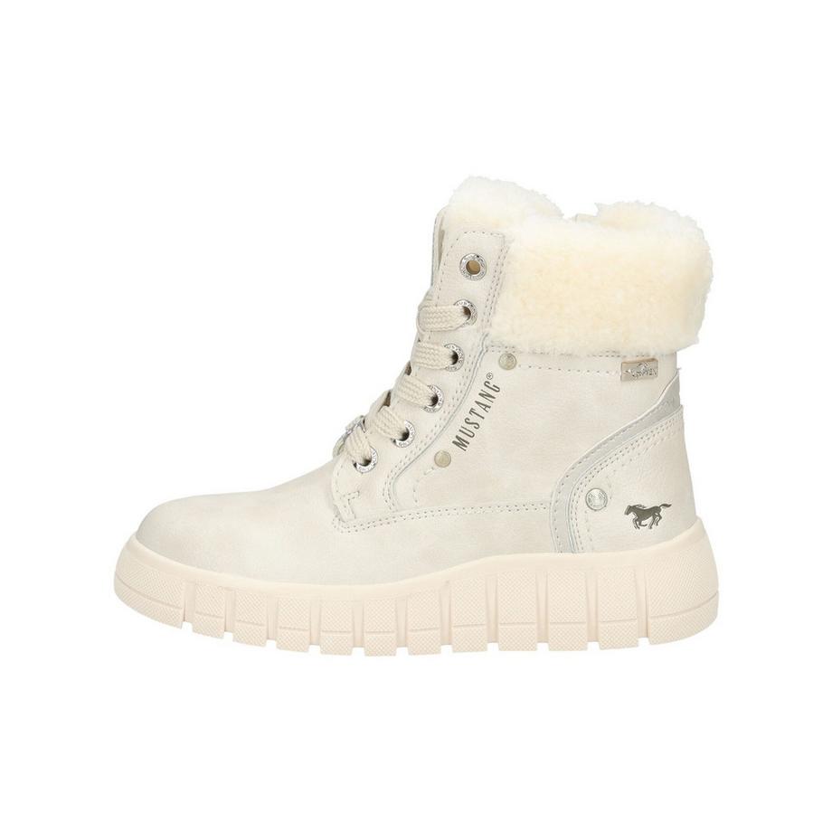 Mustang Bottines à lacets avec col en fausse fourrure  
