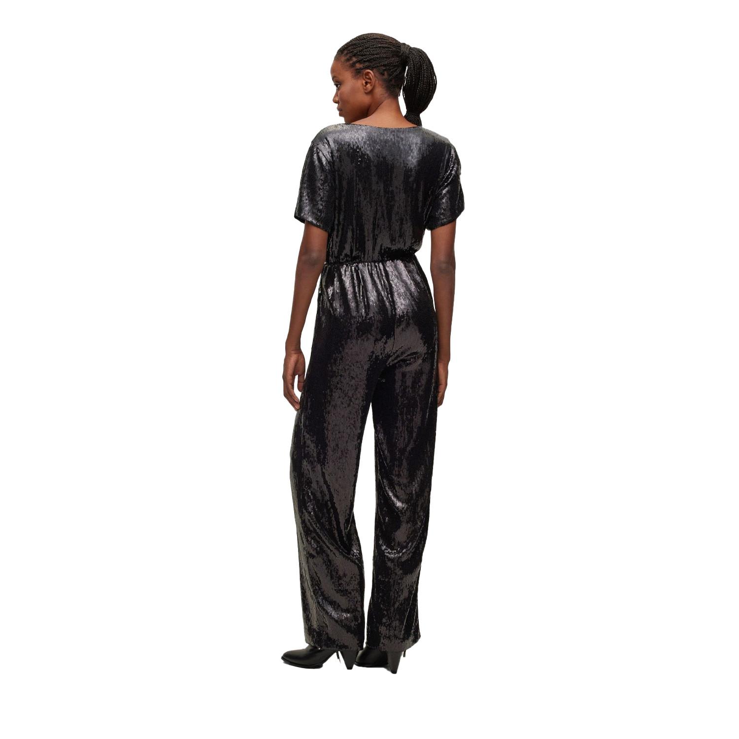 BOSS Eseca Pailletten Kurzarm Jumpsuit  