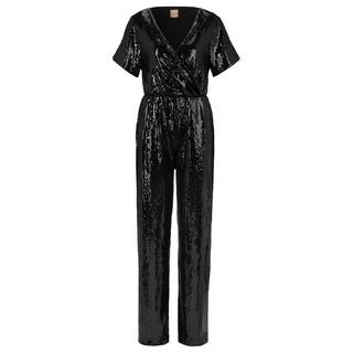 BOSS Eseca Pailletten Kurzarm Jumpsuit  