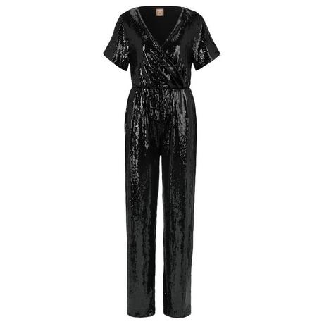 BOSS Eseca Pailletten Kurzarm Jumpsuit  