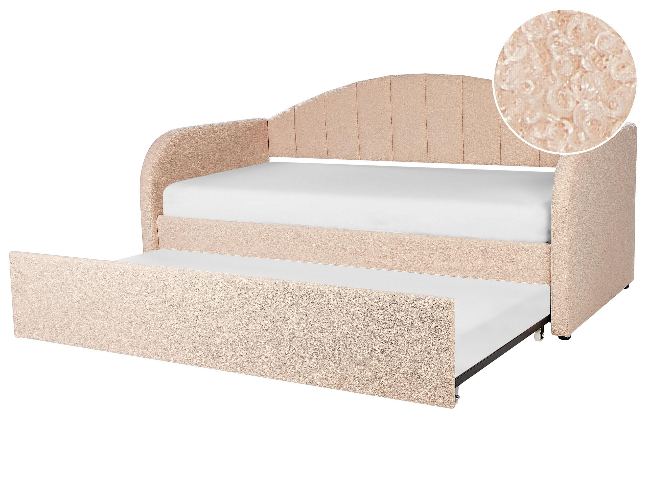 Beliani Letto estraibile en Bouclé Moderno EYBURIE  