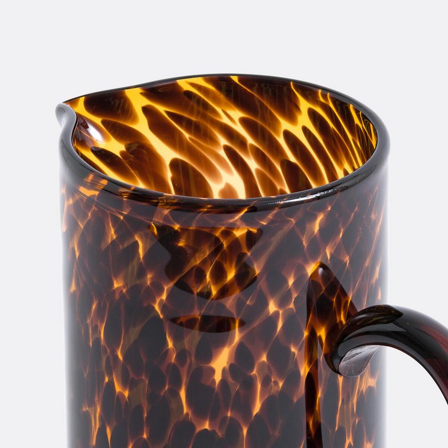 La Redoute Intérieurs Carafe en verre ambré motif léopard  