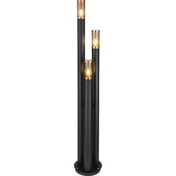 Lampe d'extérieur Boston en acier inoxydable noir 3xE27