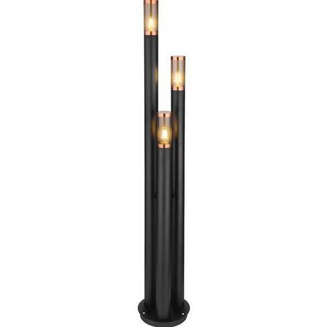 mutoni Lampe d'extérieur Boston en acier inoxydable noir 3xE27  