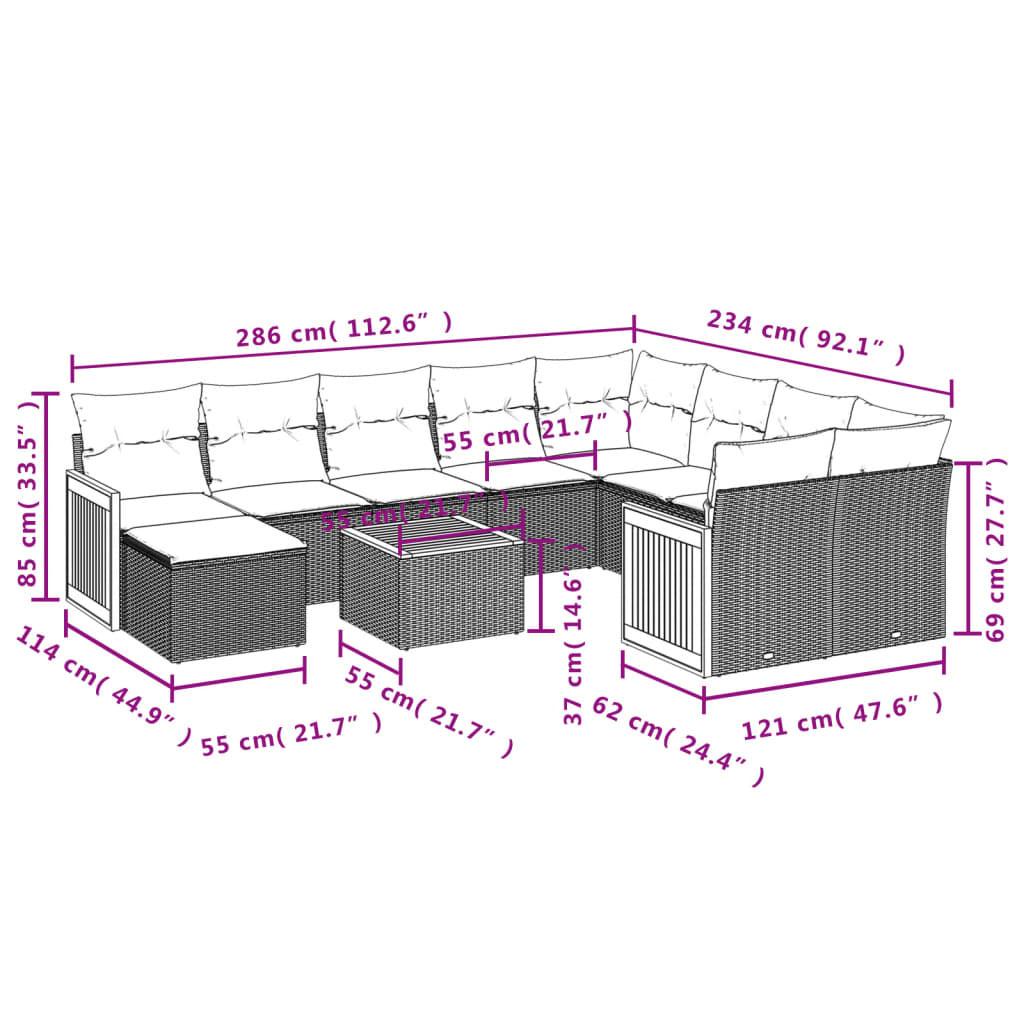 VidaXL Garten sofagarnitur poly-rattan  