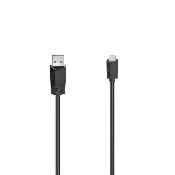 Image of 00200609 USB Kabel 3 m USB 2.0 Micro-USB A USB A Schwarz