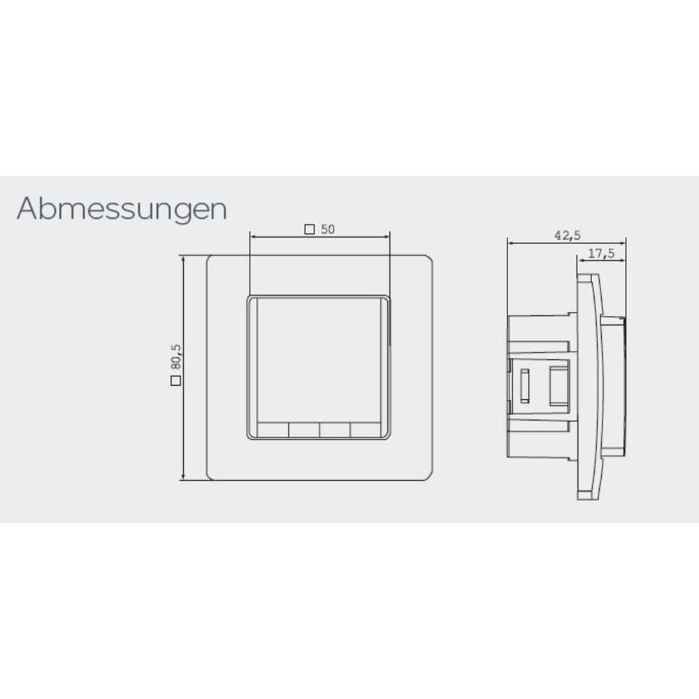 Eberle FIT 3R, UP-Uhrenthermostat als Raumregler  