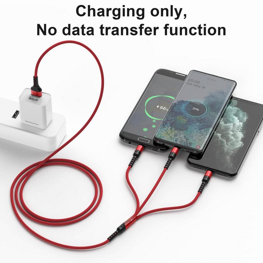 Alopini  Câble Multi USB, câble de Charge Universel 3 en 1 Nylon Multiple 