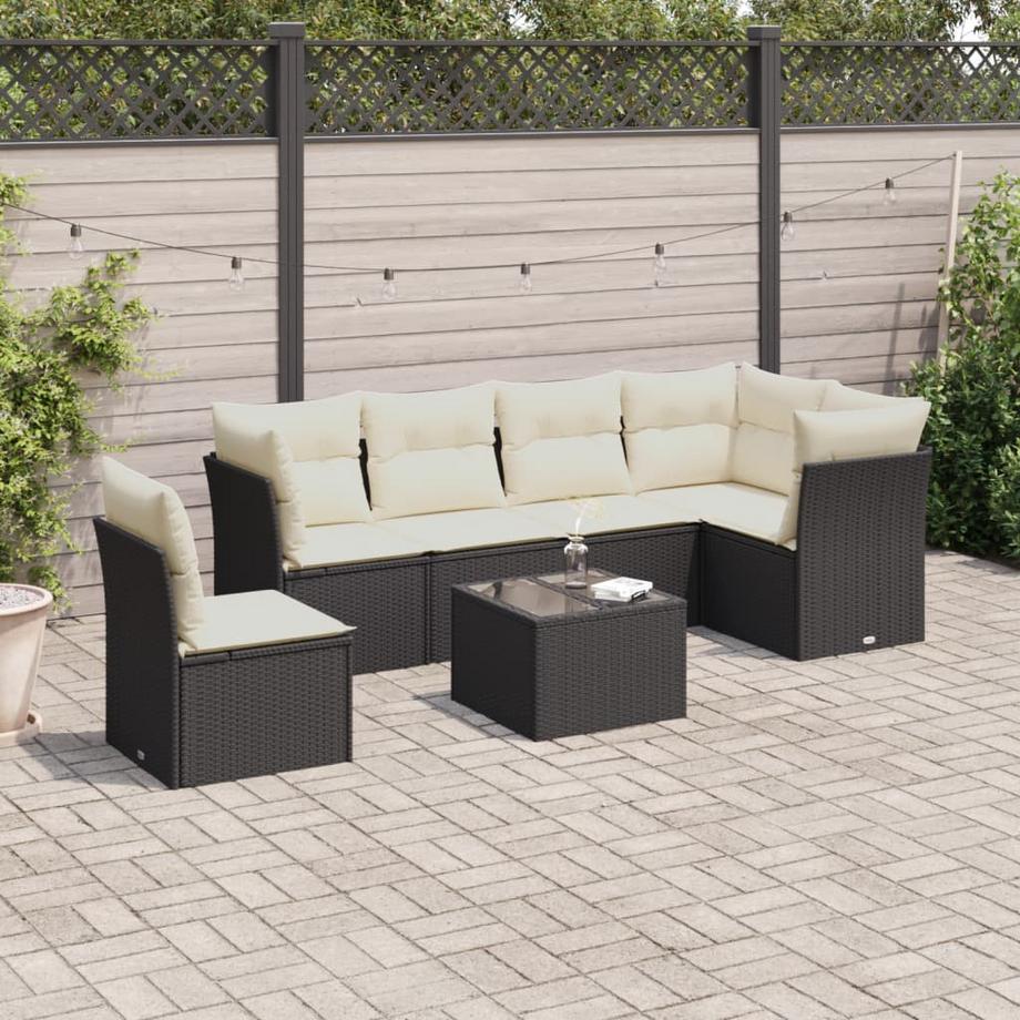 VidaXL Ensemble de canapés de jardin rotin synthétique  