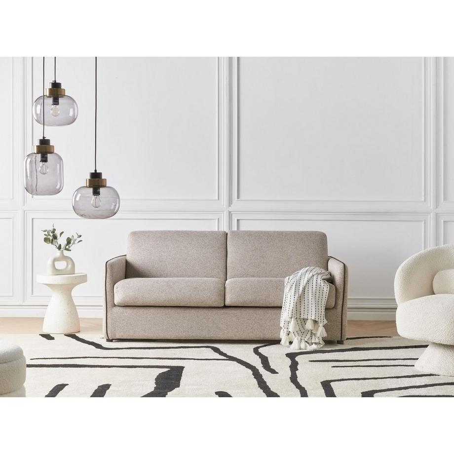 Beliani Canapé-lit en Tissu Scandinave ISHOJ  