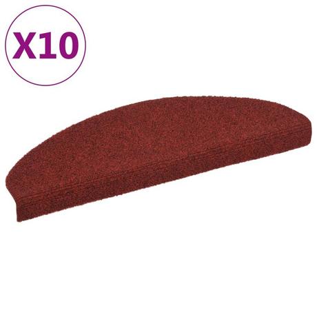 VidaXL Tapis autoadhésifs de marches 10 pcs  aiguilleté polypropylène  