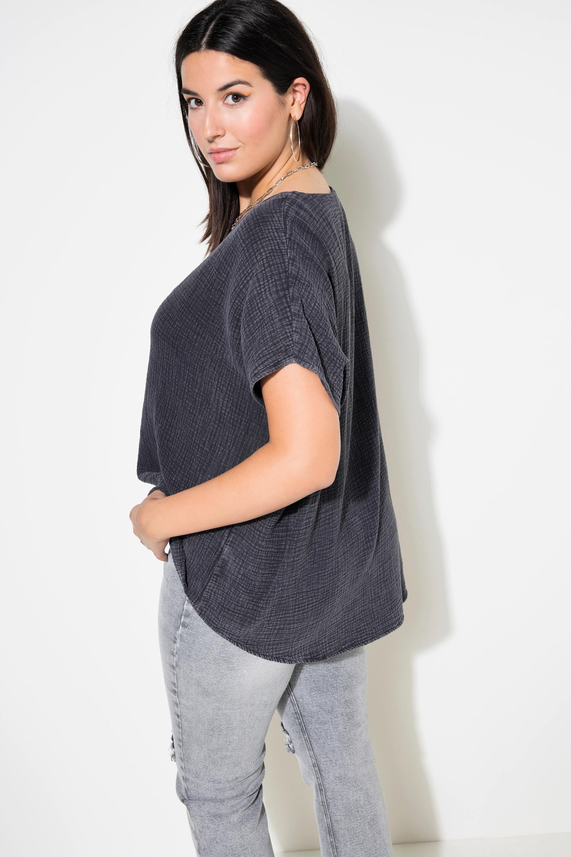 Studio Untold  Blouse oversize, mousseline, décolleté en V 