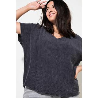 Studio Untold  Blouse oversize, mousseline, décolleté en V 