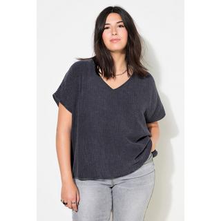 Studio Untold  Blouse oversize, mousseline, décolleté en V 