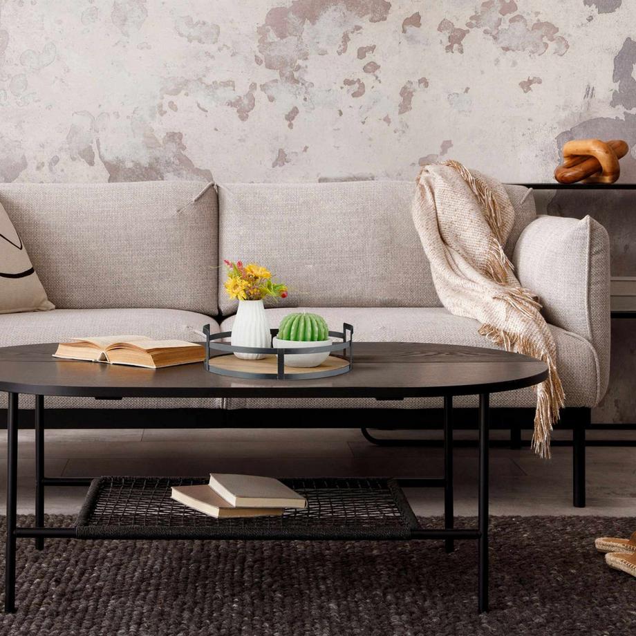 Northio  Plateau rond en bois et fer 