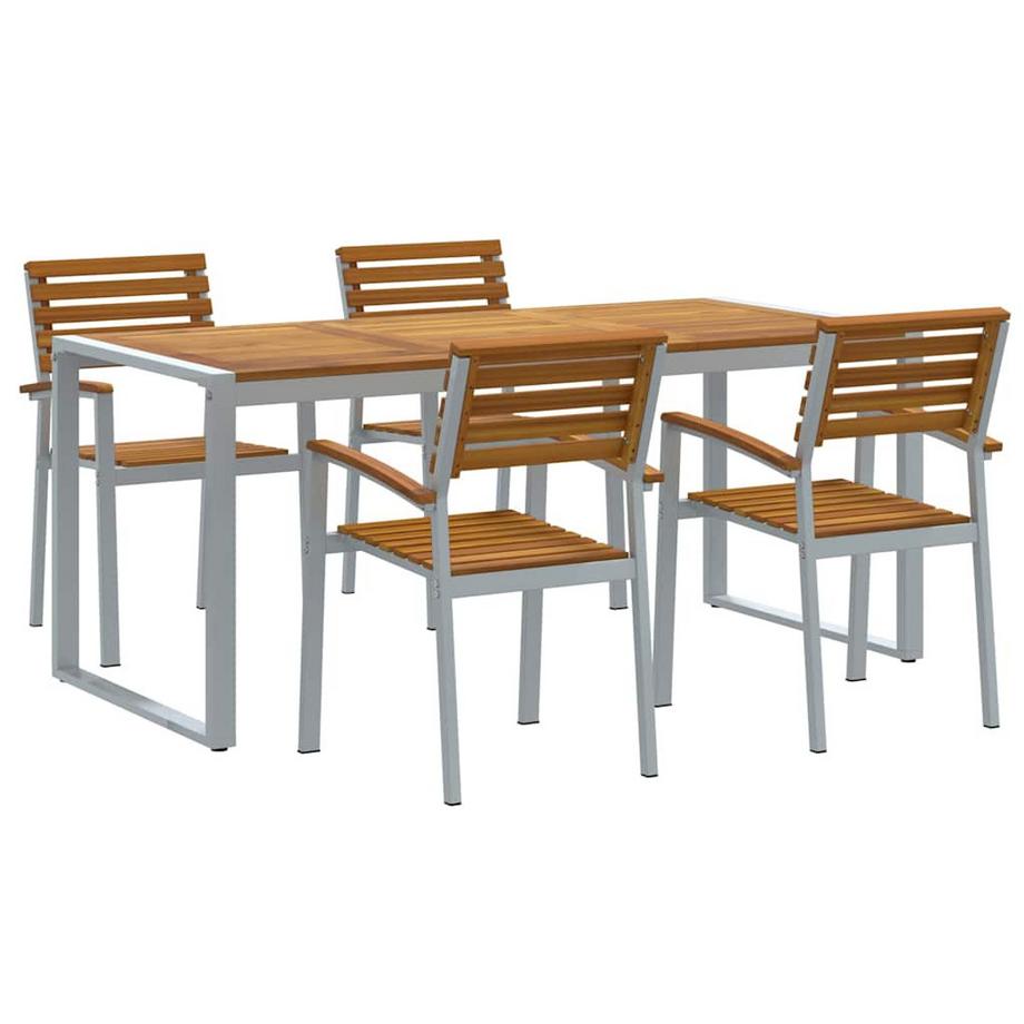 Set da Pranzo per Giardino Legno massello di acacia