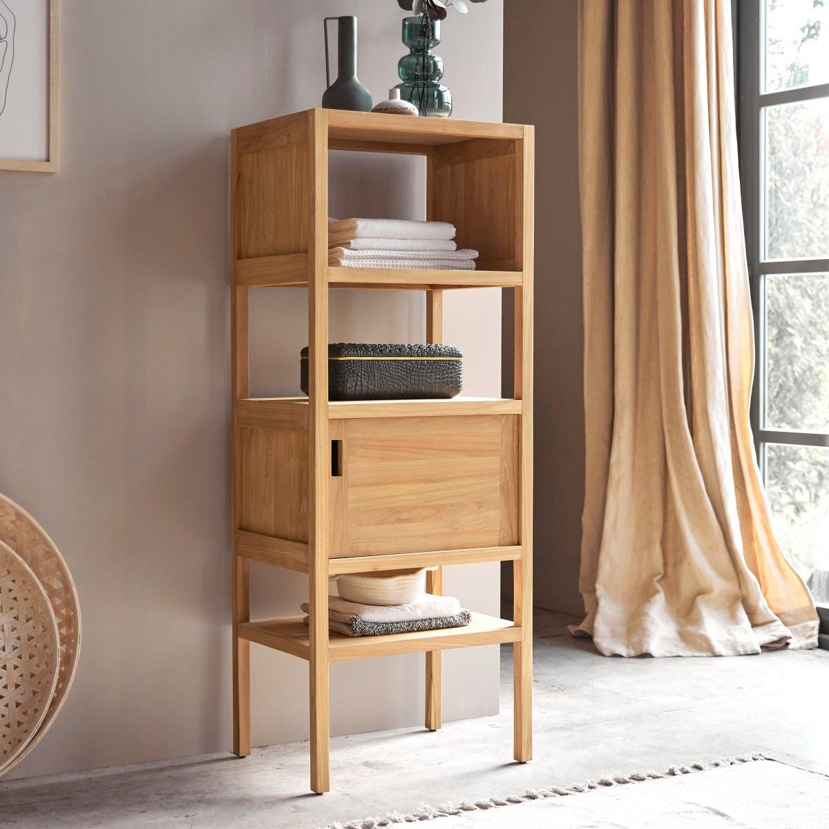 Tikamoon Colonne en teck massif Arty  