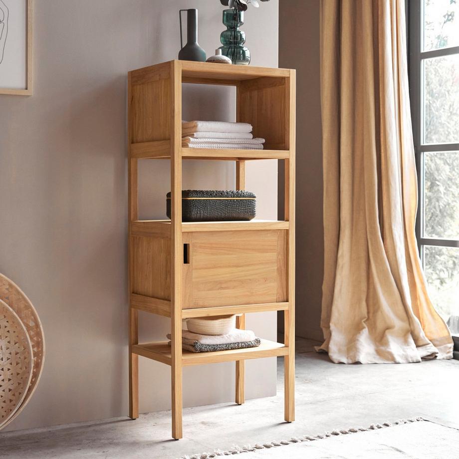 Tikamoon Colonne en teck massif Arty  