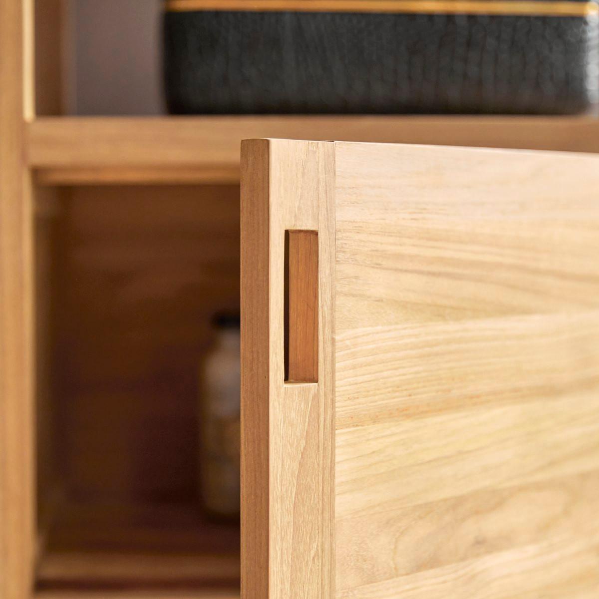 Tikamoon Colonne en teck massif Arty  