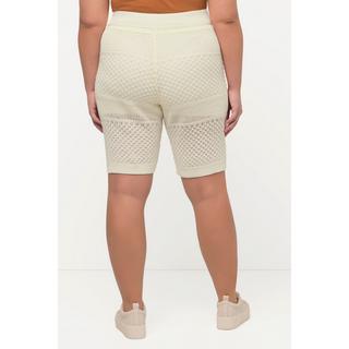 Ulla Popken Bermuda Uncinetto Vita Elastica Laccetto  