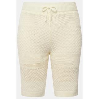 Ulla Popken Bermuda Uncinetto Vita Elastica Laccetto  