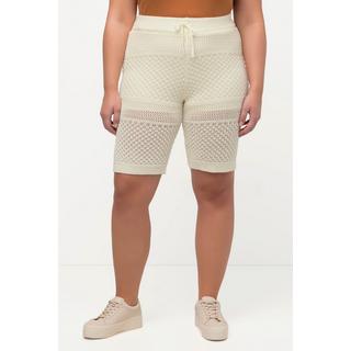 Ulla Popken Bermuda Uncinetto Vita Elastica Laccetto  