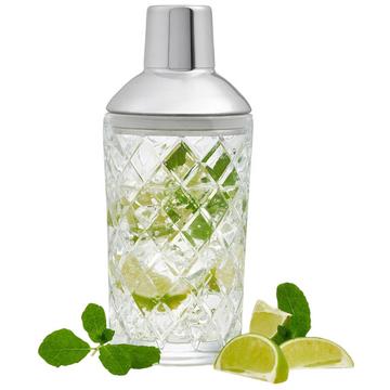 Cocktail Shaker Glas Silber
