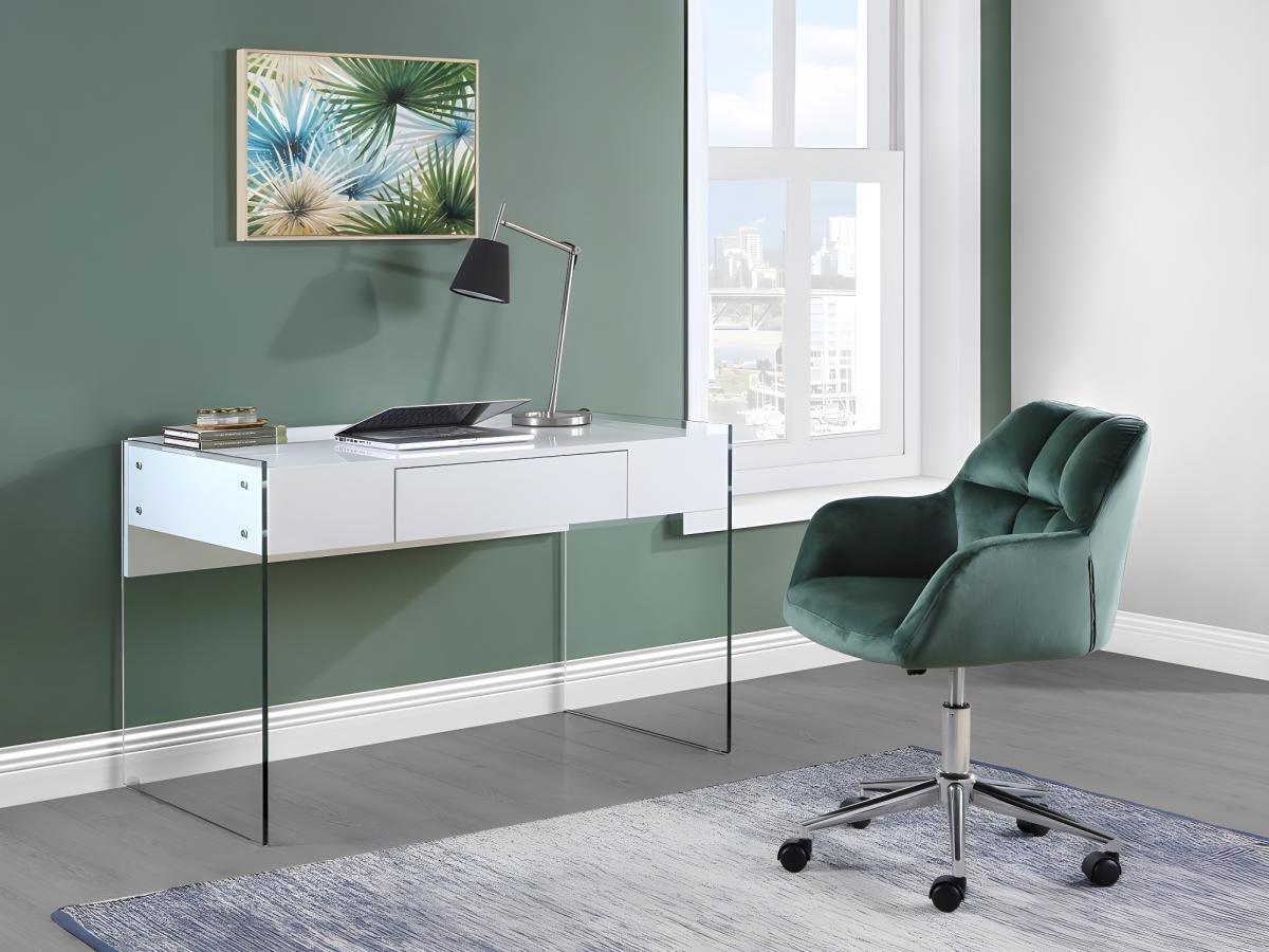 Vente-unique Chaise de bureau Velours Hauteur réglable PEGA  